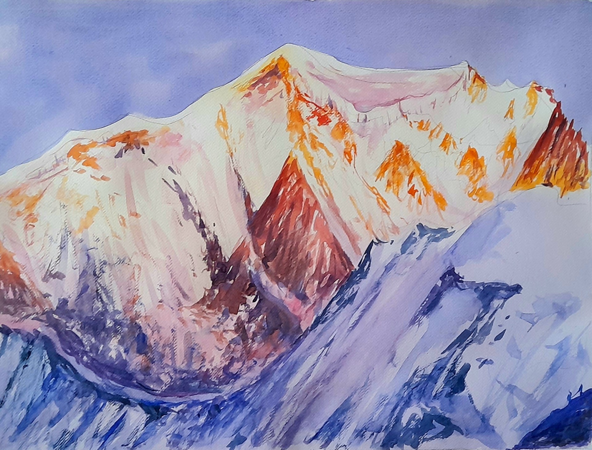 Face sud-ouest du Mont blanc (4810m)