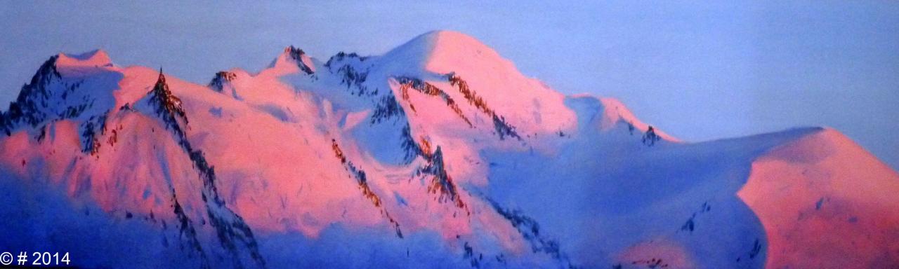 Crépuscule sur le Mont Blanc (4810m)